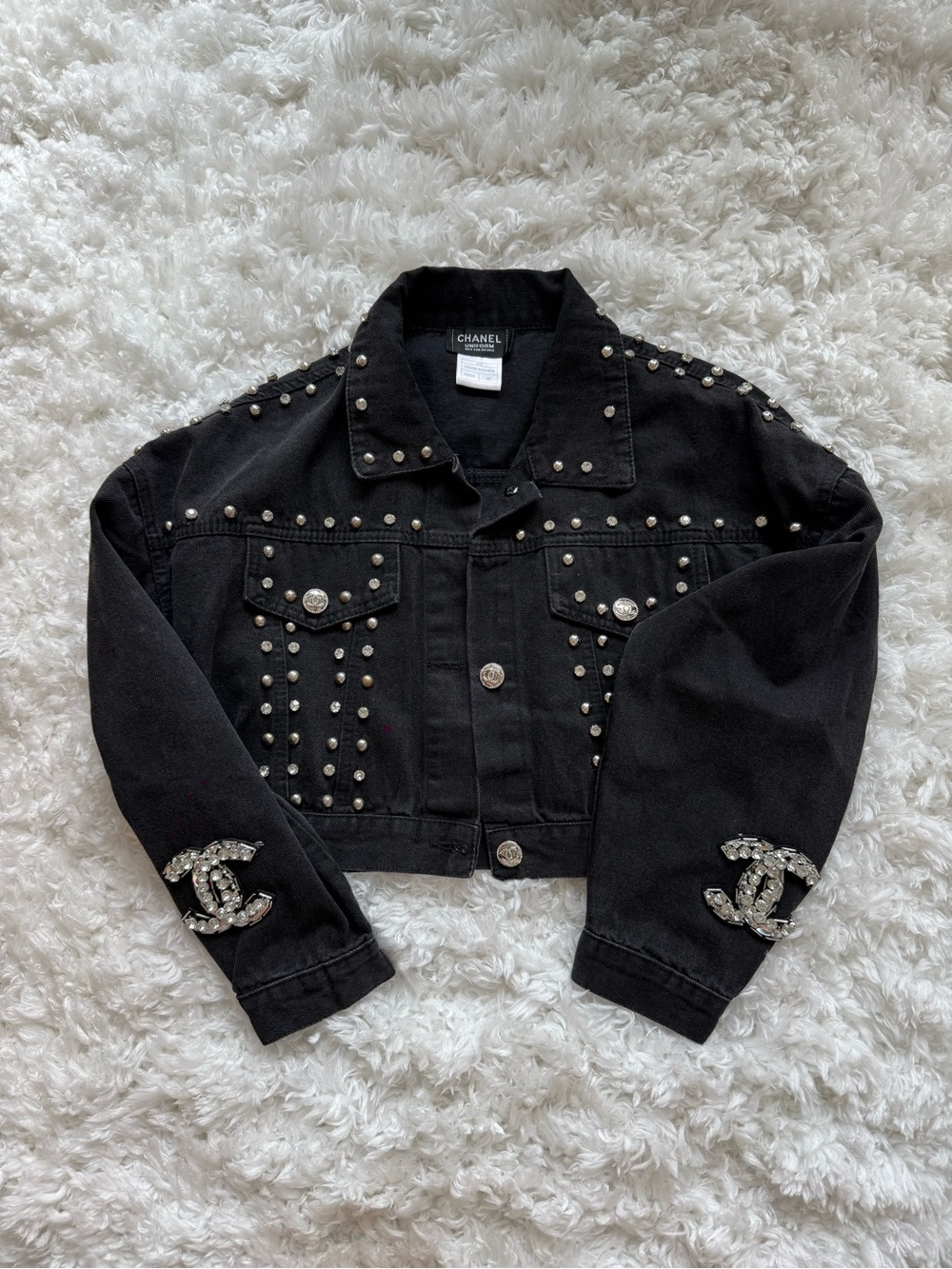 CHANEL Uniform - Crystal CC Cropped Jacket, 4